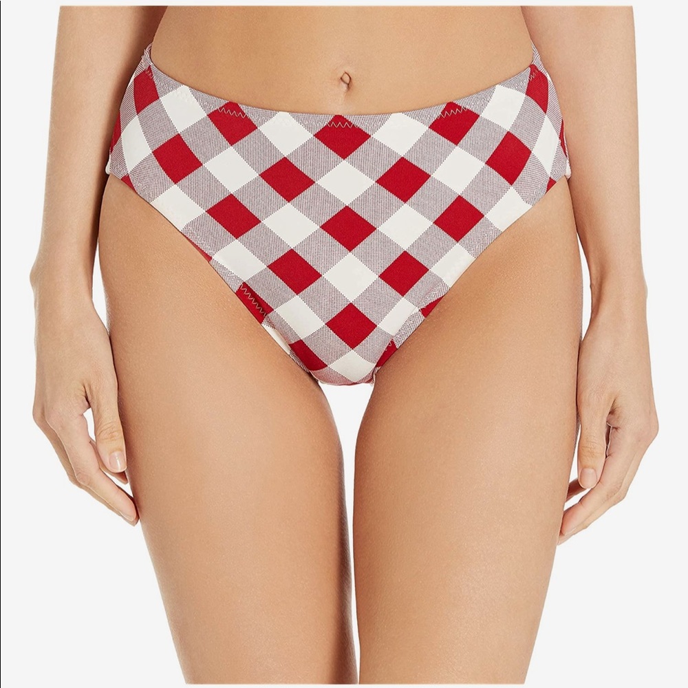 NWT Norma Kamali Checkered Swim Bottoms